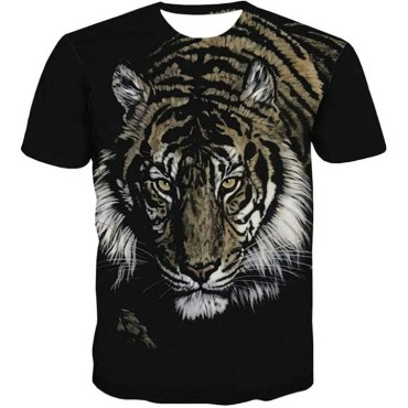 3d Printed Tiger T Shirts Men Sublimation Printed Wild Animal Face T Shirt