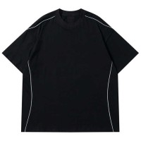Men's Oversized Black T-Shirt Streetwear Style | Cotton Tee
