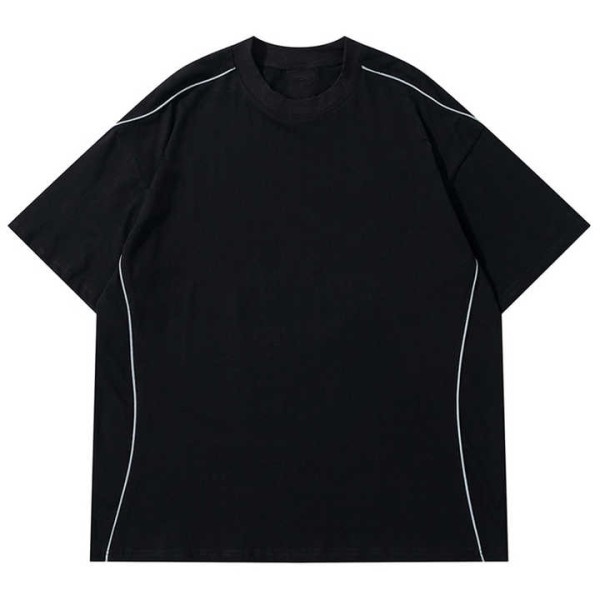 Men's Oversized Black T-Shirt Streetwear Style | Cotton Tee
