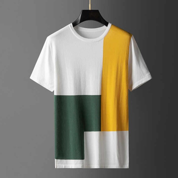 Summer Men's Casual Cotton Top New Style Short-Sleeved T-Shirt