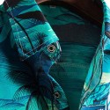 Design Men's Floral Satin Beach Shirts Breathable Fashion Wear for Plus Sizes