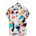 Design Quick Dry Slim Printed Button Vacation Hawaiian Short Sleeve