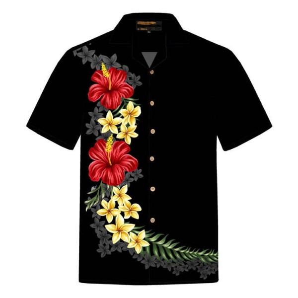 Men's Hawaiian Beach Shirt Floral Print Shirts Casual Short Sleeve