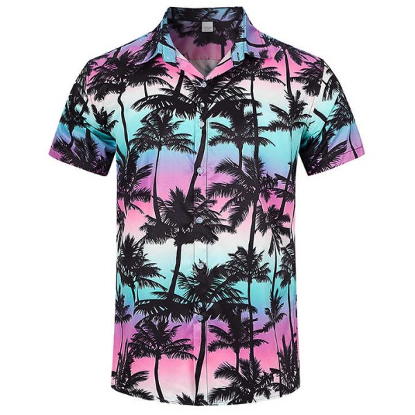 Men's Hawaiian Tropical Palm Tree Beach Shirt 3D Printed Summer