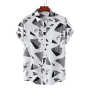 Men's Casual Summer Vacation Hawaiian Beach Fashion 3D Printed Short Sleeve Shirt
