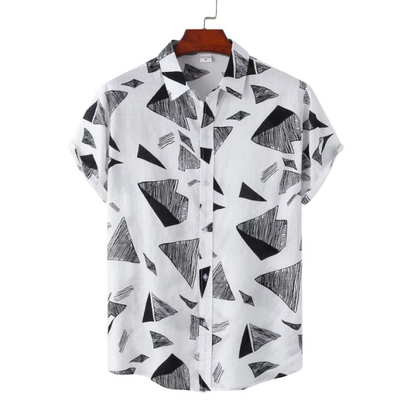 Men's Casual Summer Vacation Hawaiian Beach Fashion 3D Printed Short Sleeve Shirt