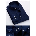 Men's Casual Business Cotton Oxford Shirt Simple Design