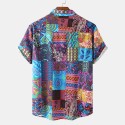 New Quick Dry Short Sleeve Shirt Summer Beach Shirts Men Printed Hawaiian Shirt