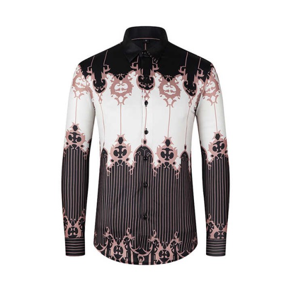 Men's Casual Long Sleeve T-Shirt New Popular Digital Print Design Breathable