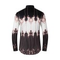 Men's Casual Long Sleeve T-Shirt New Popular Digital Print Design Breathable