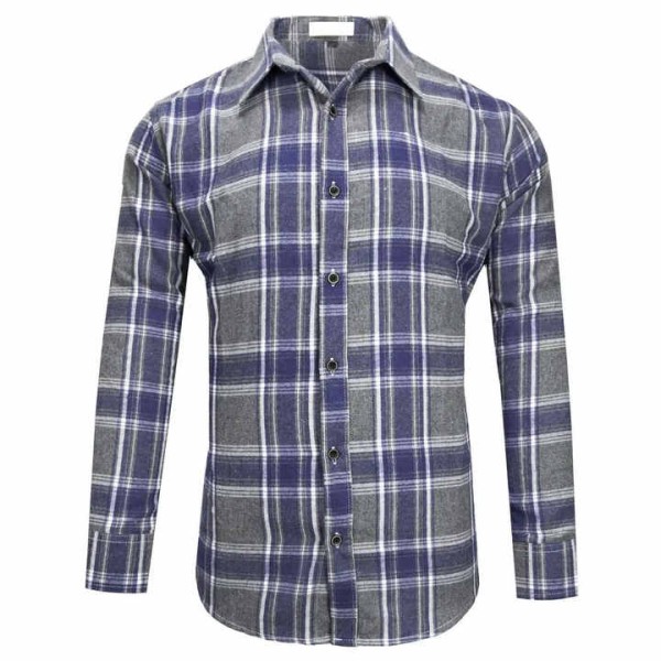 Best Selling Men's Long Sleeve Flannel Shirt Fashionable Light Weight Fabric