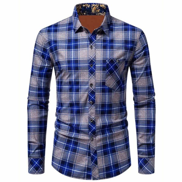 Best Manufactured Blue Check Style Flannel Shirts