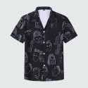 Vintage Hawaiian Shirts, Beach Short Sleeved Casual Button Printed Lapels