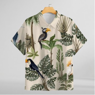 3D Digital Printed Loose Casual Hawaiian Style Beach