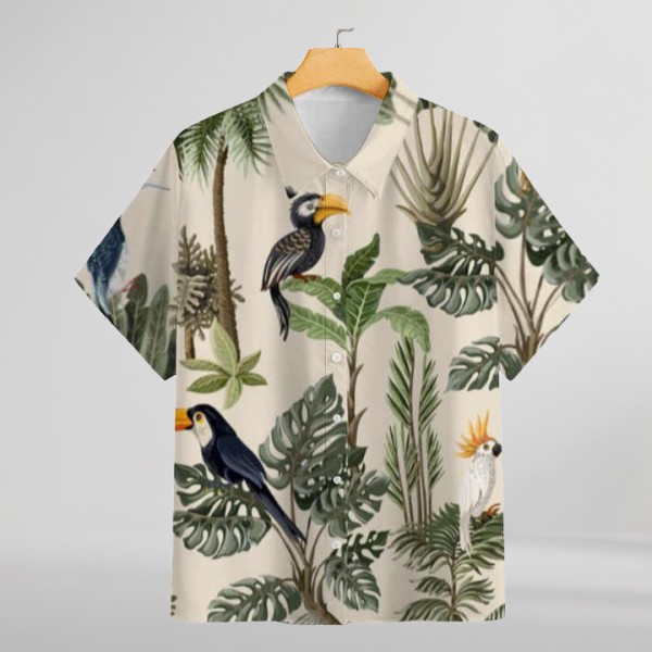 3D Digital Printed Loose Casual Hawaiian Style Beach