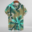 Polyester Hawaiian Shirts Floral Printed Shirt