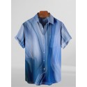 Men's Short Sleeve Shirt Music Note Print Men Beach Travel Casual Oversized for Men