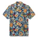 New Design Cotton Button up Short Sleeve Men'S Floral Print Beach Hawaiian Shirts
