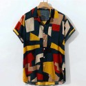 New Fashion Men's Clothing Summer Men Hawaiian Print Short Sleeve Shirt
