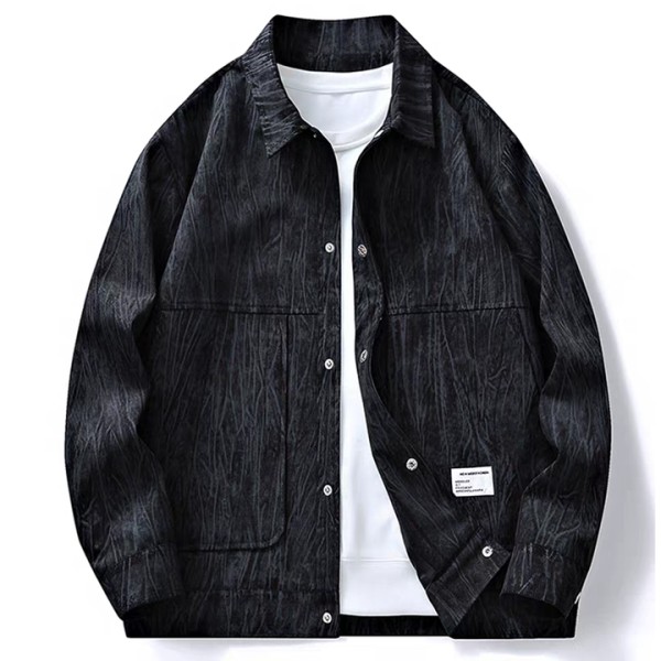 SampleBased Men's Premium Fashion Retro Print Windproof TurnDown Collar