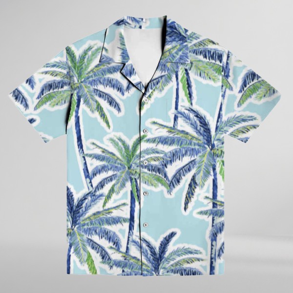 Men's Short-sleeved Vacation Beach Summer Holiday Casual Printing Hawaiian