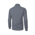 Casual Men's Zip Up Coat, Jacquard Hoodie for Spring and Winter Service Available