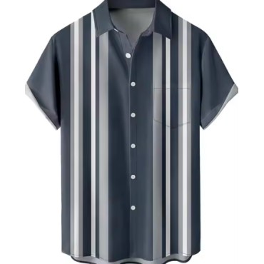 Casual Hawaiian Men's Half Sleeve Satin Shirt 100% Cotton