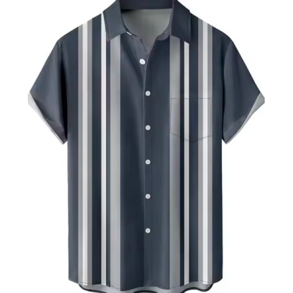 Casual Hawaiian Men's Half Sleeve Satin Shirt 100% Cotton