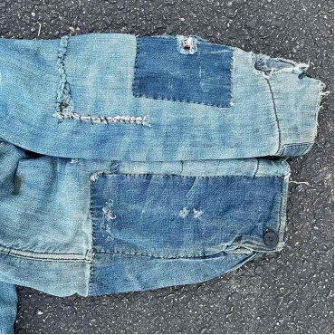 Designer Men's Vintage Jean Coats Denim Jackets Oversize Zip Cotton