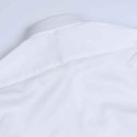 Gentleman Style White Dress Shirts Men Solid Color Slim Fit