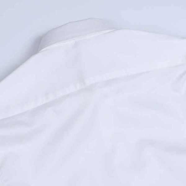 Gentleman Style White Dress Shirts Men Solid Color Slim Fit