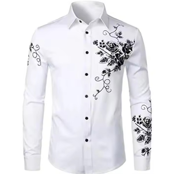 Mens Guayabera Dress Shirt Casual Button Long Sleeve