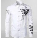 Mens Guayabera Dress Shirt Casual Button Long Sleeve