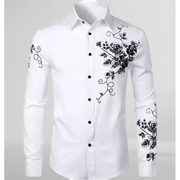Mens Guayabera Dress Shirt Casual Button Long Sleeve