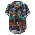 Casual Print Men Short Sleeve Loose Fashion Beach Hawaiian Shirts