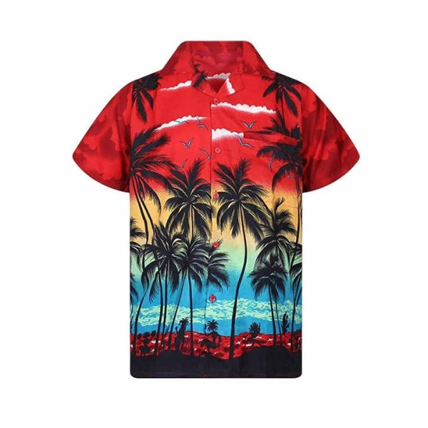 Men's Fashion T-Shirt Loose Fit Breathable Customized Hawaiian Shirt