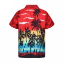 Men's Fashion T-Shirt Loose Fit Breathable Customized Hawaiian Shirt