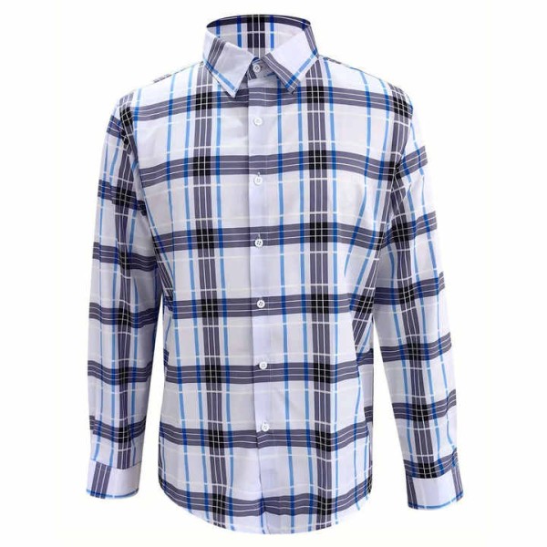 Adjustable New Arrival Men's Plaid Shirt Long Sleeves Classic Cotton