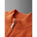 Men Knitted Cashmere Zip Cardigan Coat Winter Men's Wool Jacket Sweater