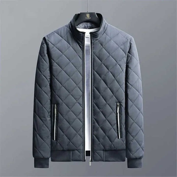 Men's Thick Warm Jacket Autumn Winter Fleece Slim Fit Coat