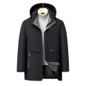Winter Jacket With Hood Water Repellent Windproof Long Sports Parka Jacket