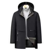 Winter Jacket With Hood Water Repellent Windproof Long Sports Parka Jacket