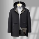 Winter Jacket With Hood Water Repellent Windproof Long Sports Parka Jacket