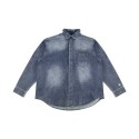 Men'S Long Sleeve Blue Shirts High Quality Button up Shirts Cotton Casual Shirt