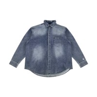 Men'S Long Sleeve Blue Shirts High Quality Button up Shirts Cotton Casual Shirt