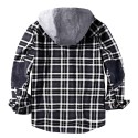 Men's Outdoor Casual Vintage Long Sleeve Plaid Flannel Button Shirt Jacket