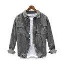 Autumn Spring Men's Style Corduroy Jacket New Youth Long-Sleeved