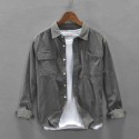 Autumn Spring Men's Style Corduroy Jacket New Youth Long-Sleeved