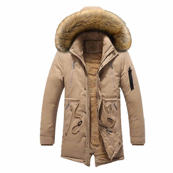 Winter Men Coat New Men's Casual Fashion Parkas Male Simple Solid