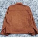Leather Work Jackets Winter Men's Thick Coats Brown Plus Size Quilted